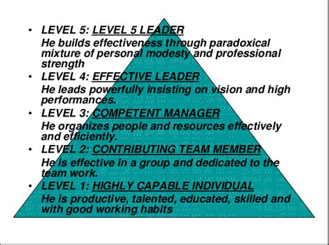 Level 5 Leader And Other Levels Download Scientific Diagram