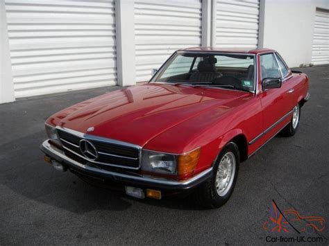 The sl (r107) model is a car manufactured by mercedes benz, with 2 doors and 4 seats, sold new from year 1985 until 1989, and available after that as a used car. 1984 Mercedes Benz Euro Model 500SL Matching Numbers R107 ...