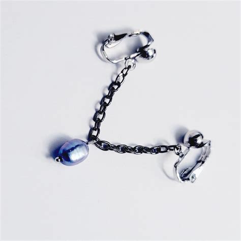 pearl labia chain dangle non piercing erotic intimate body etsy