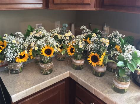 Our Rustic Sunflower Centerpieces Sunflower Centerpieces Sunflower