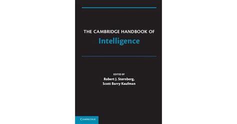 the cambridge handbook of intelligence by robert j sternberg