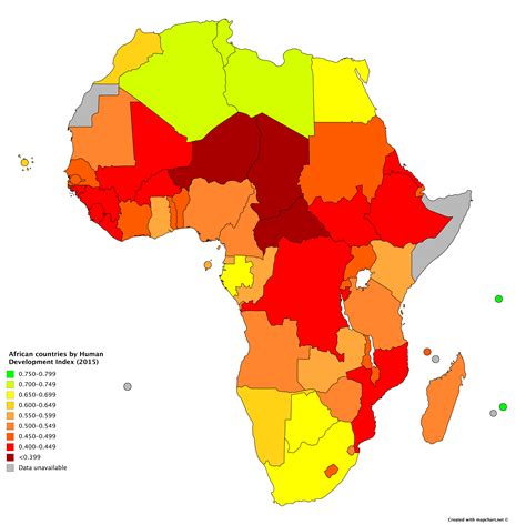 African Countries By Human Development Index 2015 Maps Human