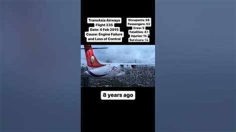 Transasia Airways Flight 235 8 Years Ago Youtube