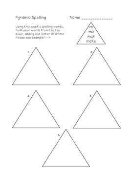 pyramid spelling template   deanna  teachers pay
