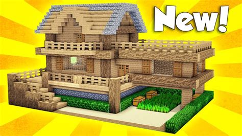 Home minecraft maps modern wood house | minecraft city minecraft map. Minecraft: Wooden Survival House Tutorial - How to Build a ...