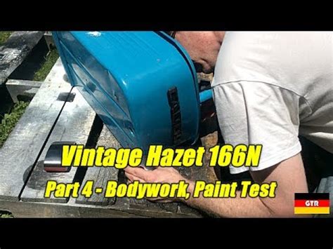 Vintage Hazet 166N Assistent Restoration Part 4 Bodywork Paint Test