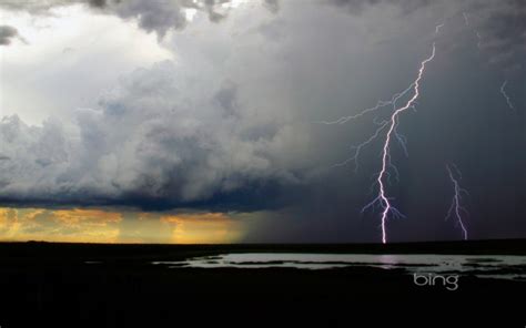 Lightning Cracks In A Cloud Filled Sky Kakadu National