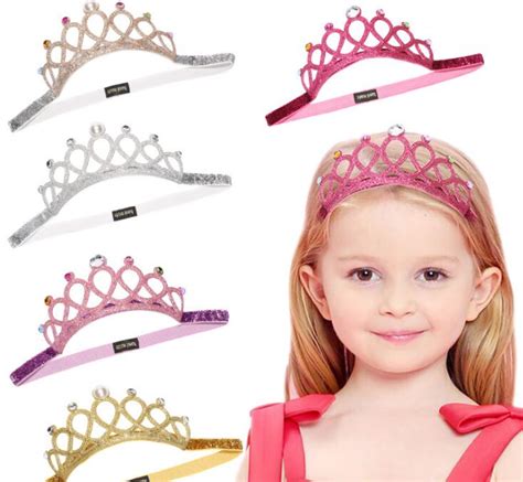 24pclot Newborn Kids Rhinestone Princess Tiara Headwear Hairband Girls