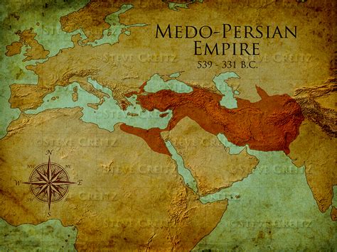 Medo Persian Empire Map Hd — Creitz Illustration Studio