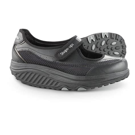 Womens Skechers Shape Ups Fast Pace Athletic Shoes Black 213653