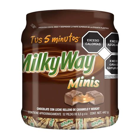 Chocolate Con Leche Milky Way Minis Rellenos De Caramelo Y Nougat 52