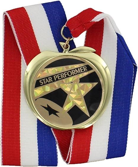 Star Performer Medal Comes With Ribbon And Boxed Pack Of