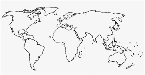 Black And White World Map Free Download