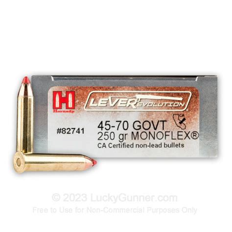 Premium 45 70 Government Ammo For Sale 250 Grain Monoflex Ammunition