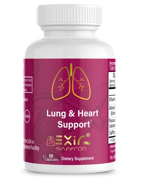Exir Lung Health Supplement With Saffron Vitamin C Plus Supports