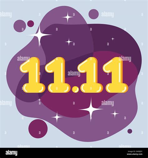 11 11 Numbers Illustration With Colorful Background Stock Vector Image