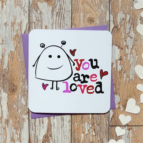 You Are Loved Cute Card By Parsy Card Co