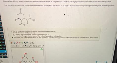 Solved Diazomethane Ch N Is Used In The Organic Chemistry Chegg Com