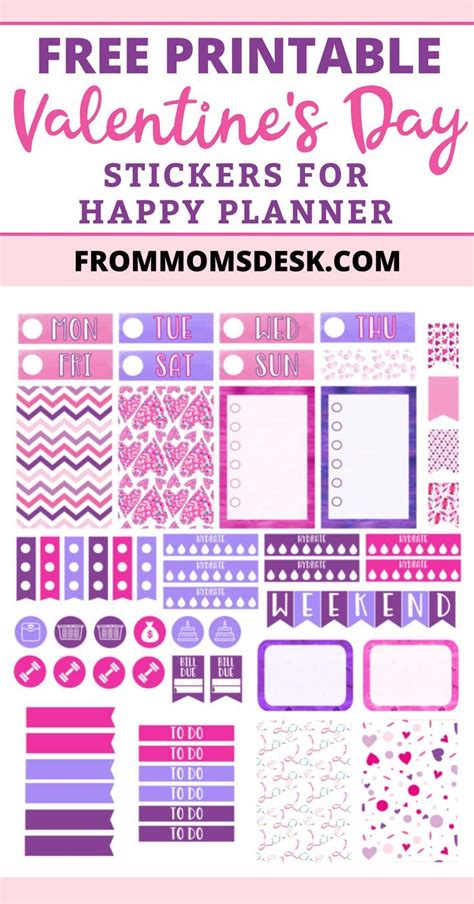 Valentines Day Planner Stickers Grab These Free Printable Stickers