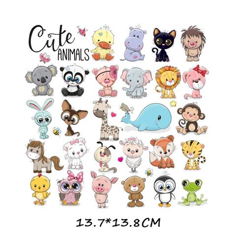41 Styles Cartooned Cute Animals Kids Babies Applique Patches Top