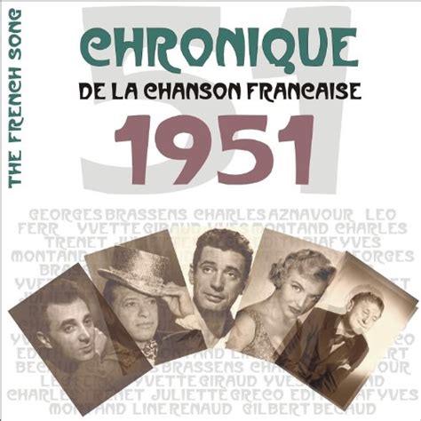 The French Song Chronique de la Chanson Française 1951 Vol 28 de