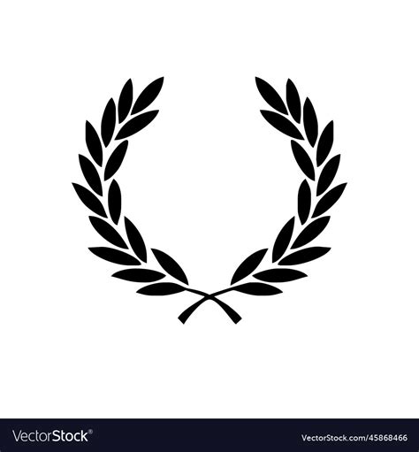 Laurel Wreath Icon Emblem Made Of Branches Vector Image