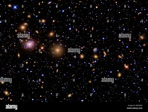 The Perseus Galaxy Cluster Stock Photo Alamy