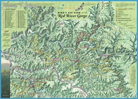 Red River Gorge Hiking Maps Travelsfinderscom
