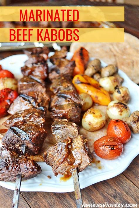 Combine all but meat and. Beef Shish Kabob | Recipe in 2020 | Shishkabobs recipe ...