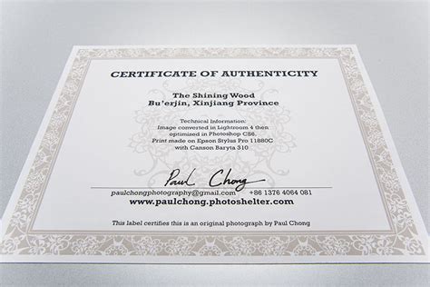 Art Certificate Of Authenticity Template For Your Needs