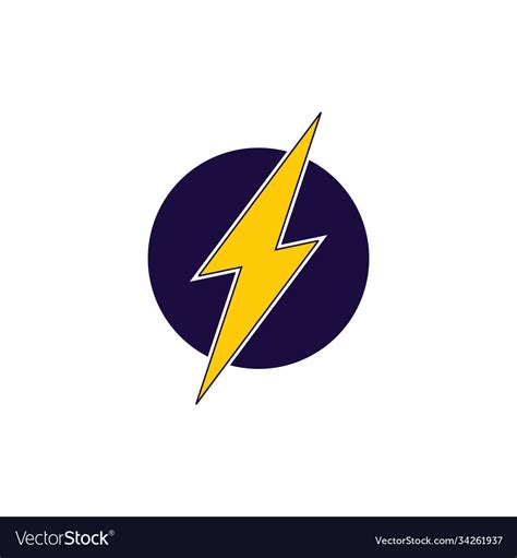 Thunder Flash Symbol Logo Royalty Free Vector Image