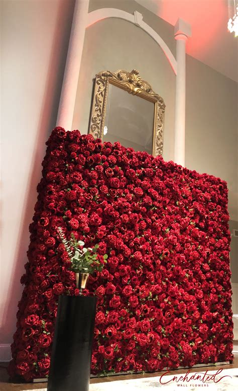 Red Rose Flower Wall Red Wedding Theme Flower Wall Red Wedding