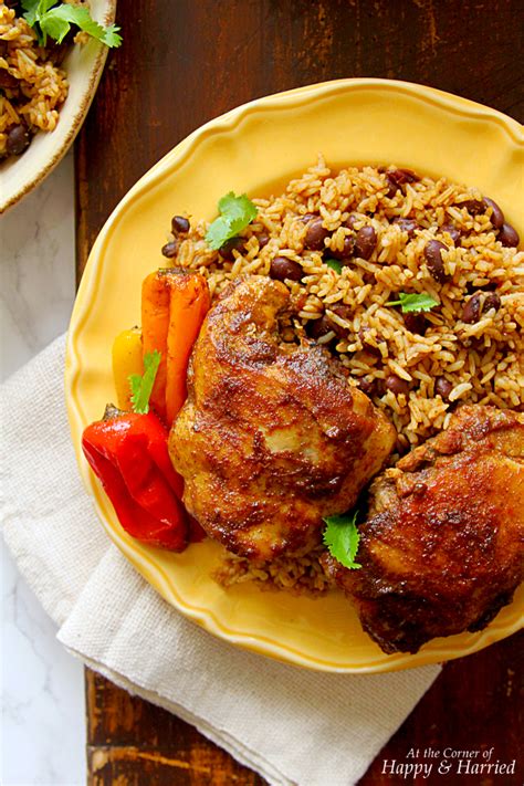 Caribbean Jerk Chicken With Rice And Beans