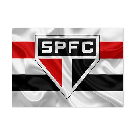 Placa Decorativa Bras O S O Paulo Futebol Clube Fundo Branco Shopee