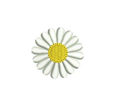 Mini Daisy Flower Machine Embroidery Design Sizes Instant Etsy