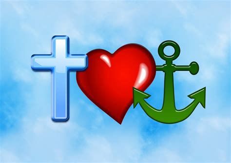Faith Hope Love Anchor Cross Heart