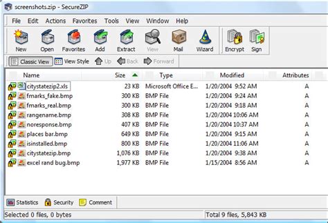 securezip informazioni di base e estensioni di file associate file