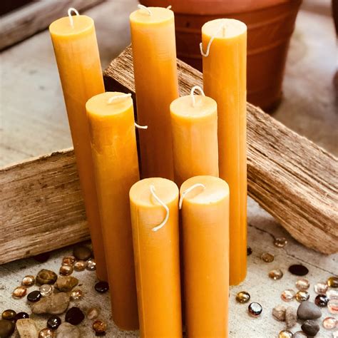 Unique Extra Tall Pure Beeswax Pillar Candles