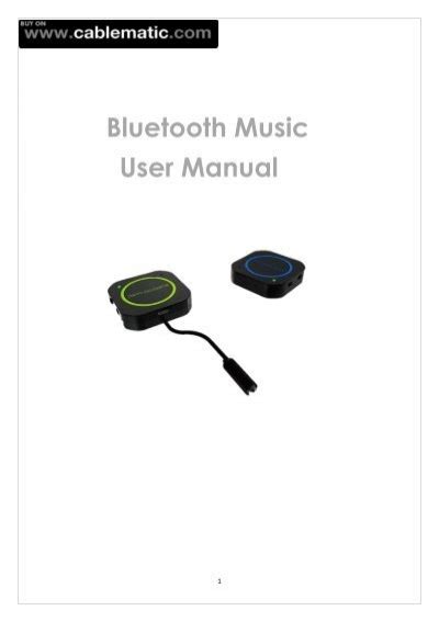 Bluetooth Music User Manual Cablematic