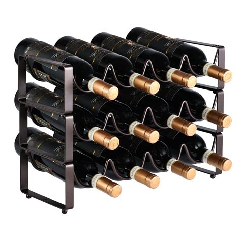 Gongshi 3 Tier Stackable Wine Rack Countertop Cabinet Wine Holder