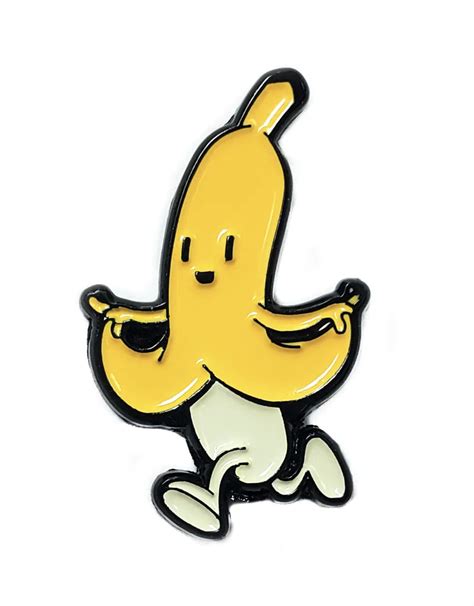 Running Banana Enamel Pin Home