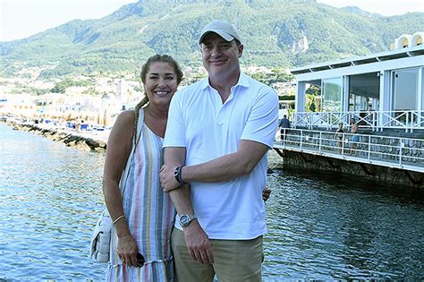 Brendan Fraser Shirtless With Girlfriend Jeanne Moore In Italy Photos