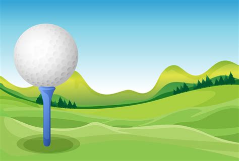 Golf Ball On Tee Vector Art Icons And Graphics For Free Download