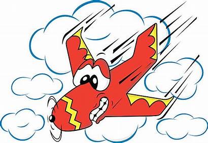 Plane Crash Cartoon Scared Clip Illustrations Vector