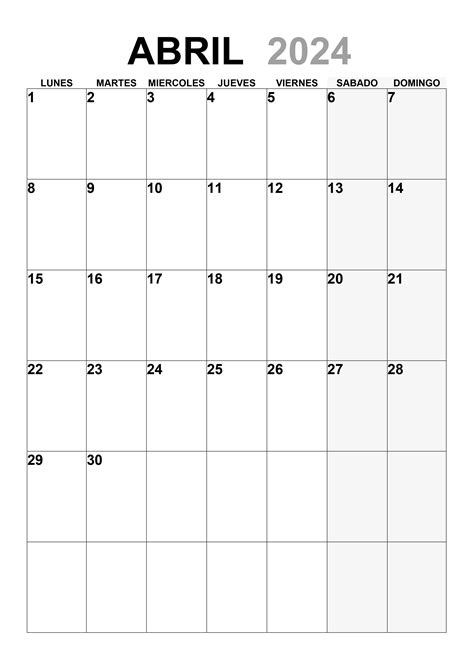 Calendario Abril 2024 Calendariossu