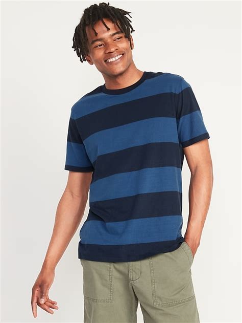 Old Navy Soft Washed Striped Crew Neck T Shirt For Men