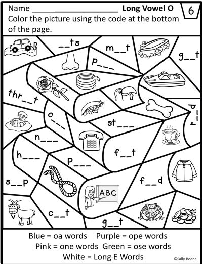 A simple pack of 12 worksheets to introduce the long vowel o sound oa and ow. Long Vowel O Teams Worksheets - OA, O_E