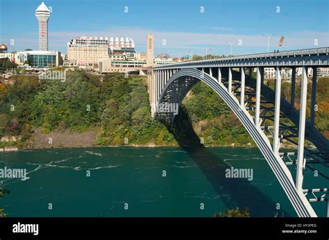Rainbow Bridge Into Canada Stock Photo Alamy