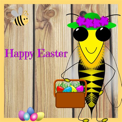 Easter Bumblebee Greeting Card Free Stock Photo Public Domain Pictures