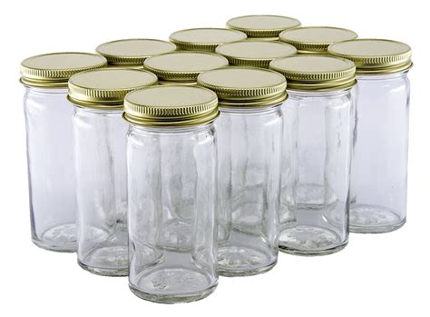 Nms 4 Ounce Glass Tall Straight Sided Spicecanning Paragon Jars Case